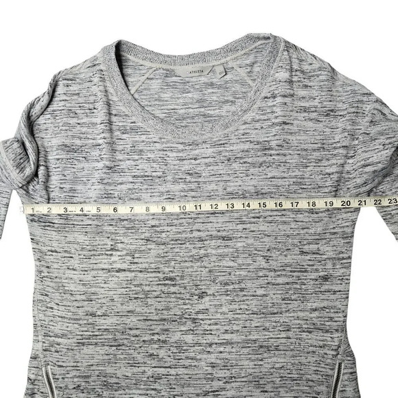 Athleta Blissful Sharkbite Gray Sweatshirt - Picture 3 of 5